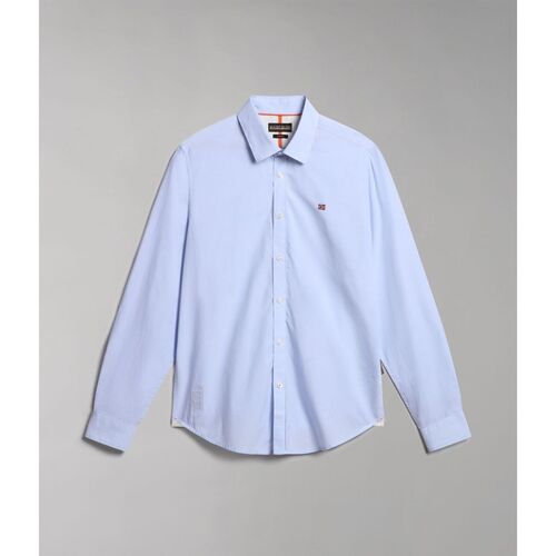 Kleidung Herren Langärmelige Hemden Napapijri G-GRAIE NP0A4H1E-2M8 FIL-A-FIL Blau