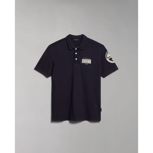 Kleidung Herren T-Shirts & Poloshirts Napapijri E-AMUNDSEN NP0A4H6A-176 BLU MARINE Blau
