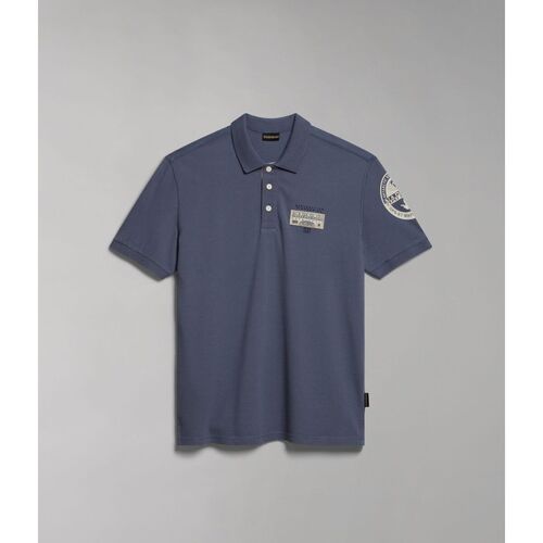 Kleidung Herren T-Shirts & Poloshirts Napapijri E-AMUNDSEN NP0A4H6A-M4D BLU GRISALID Blau