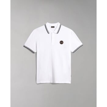 Kleidung Herren T-Shirts & Poloshirts Napapijri E-MACAS NP0A4H5Z-002 BRIGHT WHITE Weiss
