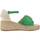 Schuhe Damen Leinen-Pantoletten mit gefloch Macarena ANISA9 Grün