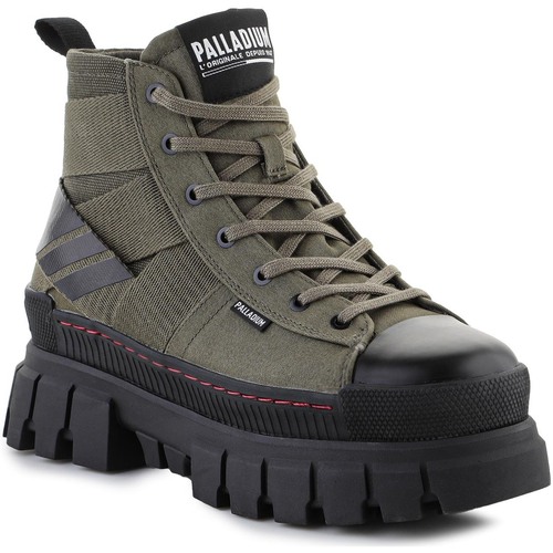 Schuhe Damen Sneaker High Palladium Revolt HI Army 98579-309-M Multicolor