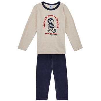 Kleidung Jungen Pyjamas/ Nachthemden Petit Bateau LICO Grau / Marine