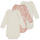 Kleidung Mädchen Pyjamas/ Nachthemden Petit Bateau BODY US ML CLOUDY PACK X3 Rosa / Weiss