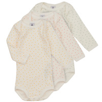 Kleidung Kinder Pyjamas/ Nachthemden Petit Bateau BODY US ML CUR DE BEURRE PACK X3 Weiss