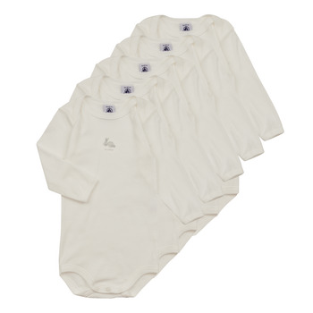 Kleidung Kinder Pyjamas/ Nachthemden Petit Bateau BODY US ML PACK X5 Weiss
