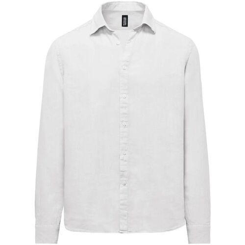 Kleidung Herren Langärmelige Hemden Bomboogie SM6402 T LI2-00 OPTIC WHITE Weiss