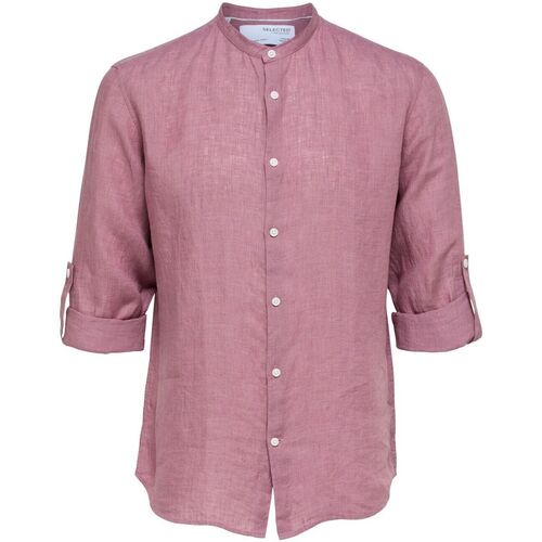 Kleidung Herren Langärmelige Hemden Selected 16088372 REGKYLIAN-WISTFUL MAUVE Violett
