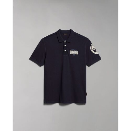 Kleidung Herren T-Shirts & Poloshirts Napapijri E-AMUNDSEN NP0A4H6A-176 BLU MARINE Blau
