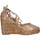 Schuhe Damen Leinen-Pantoletten mit gefloch Woz 2921 Espadrilles Frau GOLD Gold