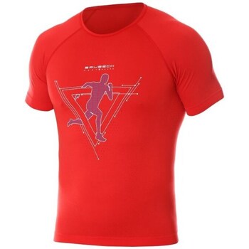 Kleidung Herren T-Shirts Brubeck Running Air Pro Rot