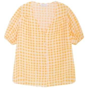 Kleidung Damen Tops / Blusen Compania Fantastica COMPAÑIA FANTÁSTICA Shirt 11053 - Golden Vichy Gelb