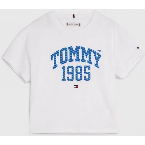 Kleidung Jungen T-Shirts & Poloshirts Tommy Hilfiger KG0KG07257-YBR WHITE Weiss