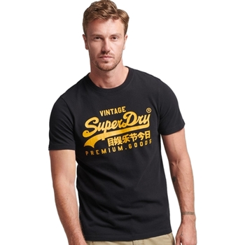 Kleidung Herren T-Shirts Superdry Vintage Heritage Schwarz