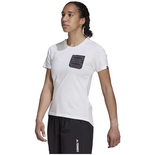 Kleidung Damen T-Shirts adidas Originals TX Pocket Weiss
