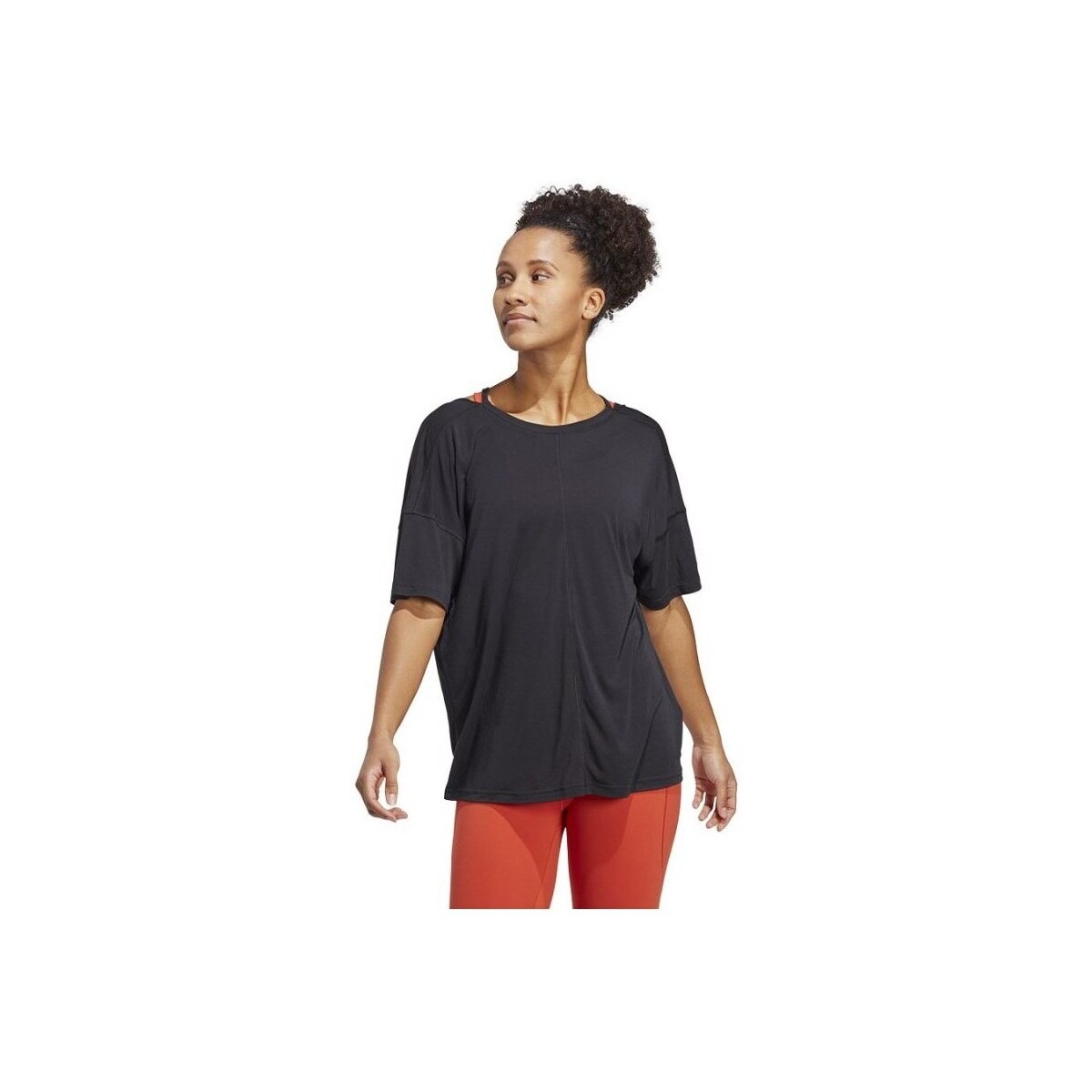 Kleidung Damen T-Shirts adidas Originals Yoga Studio Oversized Tee Schwarz