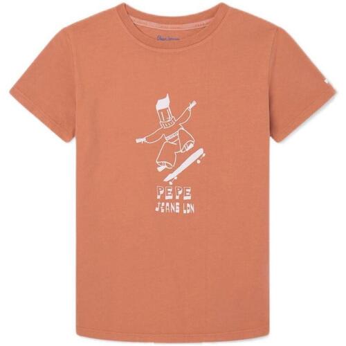 Kleidung Jungen T-Shirts Pepe jeans  Orange