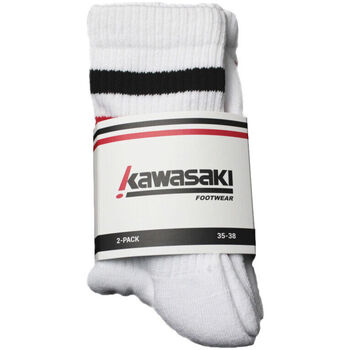 Kawasaki 2 Pack Socks K222068 1002 White Weiss