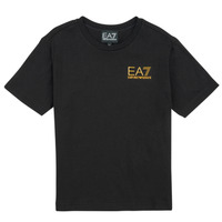Kleidung Jungen T-Shirts Emporio Armani EA7 CORE ID TSHIRT Schwarz / Gold