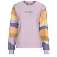 Kleidung Damen Sweatshirts Rip Curl CREW WAVY PRINT SLEEVES Malvenfarben / Multicolor