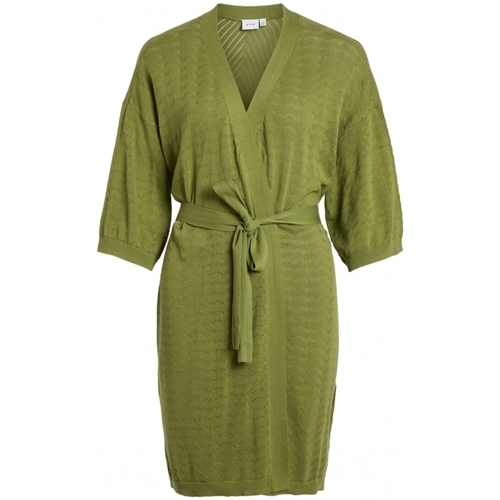 Kleidung Damen Mäntel Vila Lesly 3/4 Cardigan - Calliste Green Grün