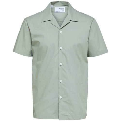 Kleidung Herren Langärmelige Hemden Selected Regmeo - Seagrass Grün