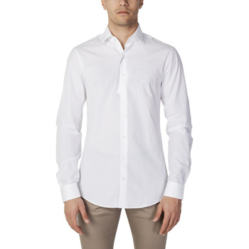 Kleidung Herren Langärmelige Hemden Calvin Klein Jeans K10K103025 Weiss