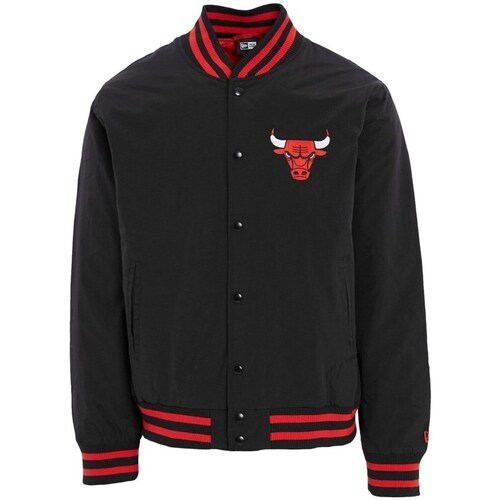 Kleidung Herren Jacken New-Era Team Logo Bomber Chicago Bulls Jacket Schwarz, Dunkelrot