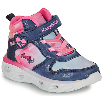 Schuhe Mädchen Sneaker High Kangaroos K-SL Glim EV Marine / Rosa