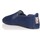 Schuhe Herren Leinen-Pantoletten mit gefloch Norteñas 902 Blau
