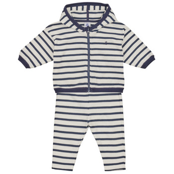 Kleidung Kinder Kleider & Outfits Petit Bateau LEUILLE Marine / Weiss