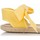 Schuhe Leinen-Pantoletten mit gefloch Tokolate 2116-09 Gelb