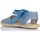 Schuhe Leinen-Pantoletten mit gefloch Tokolate 2116-09 Blau