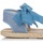 Schuhe Leinen-Pantoletten mit gefloch Tokolate 2116-09 Blau