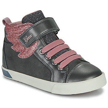 Schuhe Mädchen Sneaker High Geox B KILWI GIRL Grau / Rosa