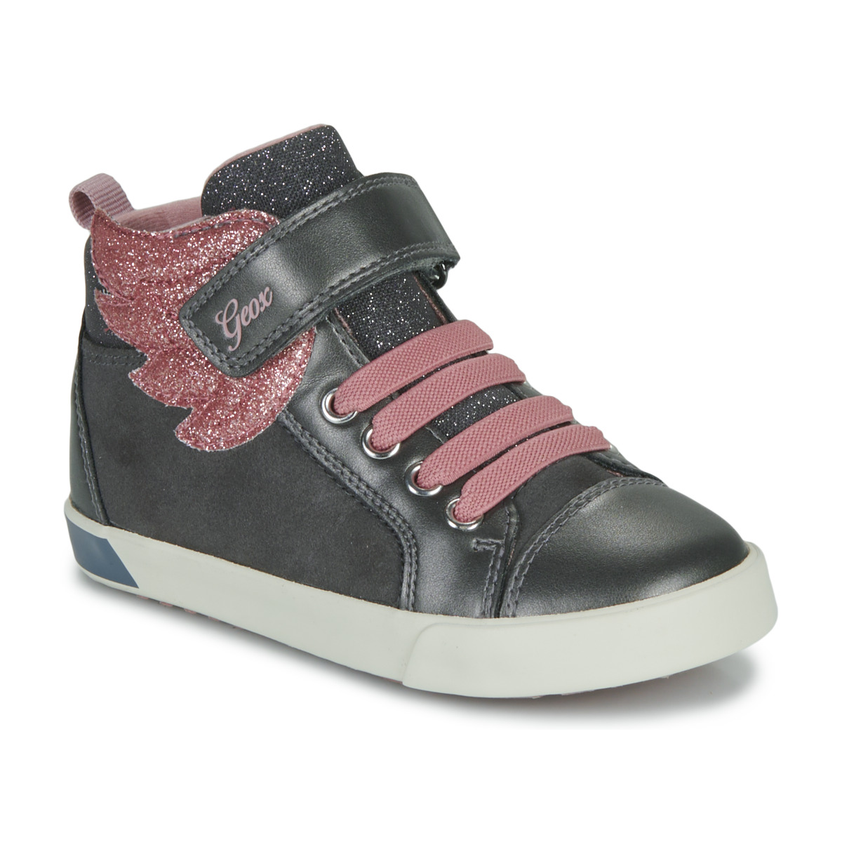 Schuhe Mädchen Sneaker High Geox B KILWI GIRL Grau / Rosa