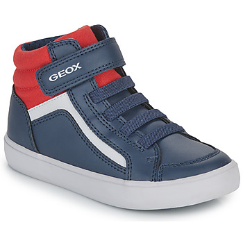 Schuhe Jungen Sneaker High Geox J GISLI BOY C Marine / Rot