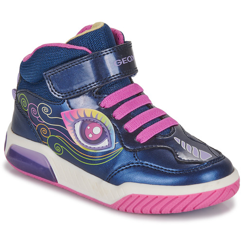 Schuhe Mädchen Sneaker High Geox J INEK GIRL B Marine / Rosa