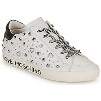 Schuhe Damen Sneaker Low Love Moschino FREE LOVE Weiss