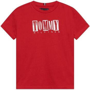 Kleidung Jungen T-Shirts Tommy Hilfiger  Rot