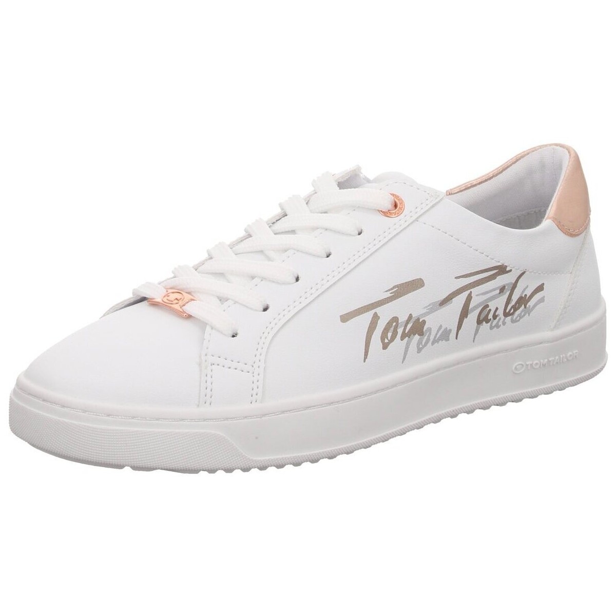 Schuhe Damen Sneaker Tom Tailor white-rose-gold 5394709/02487 02487 Weiss