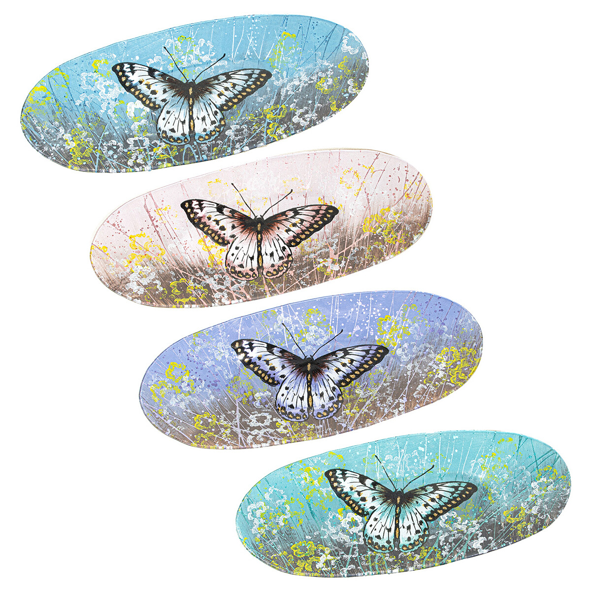 Home Schlüsselablage Signes Grimalt Ovaler Schmetterlingsteller 4U Multicolor