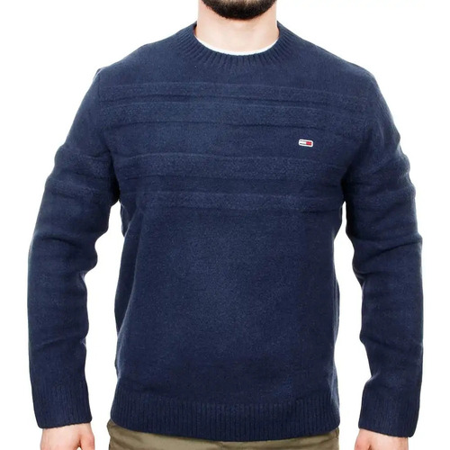 Kleidung Herren Pullover Tommy Jeans Soft cable flag Blau