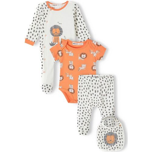 Kleidung Jungen Pyjamas/ Nachthemden Minoti Baby-Set 4-tlg. für Babys (0-12m) Weiss