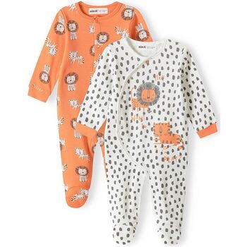 Kleidung Jungen Pyjamas/ Nachthemden Minoti 2er-Pack Schlafoveralls für Babys (0-12m) Weiss