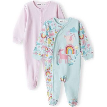 Kleidung Mädchen Pyjamas/ Nachthemden Minoti 2er-Pack Schlafoveralls für Babys (0-12m) Grün