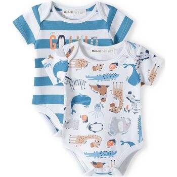 Kleidung Jungen Pyjamas/ Nachthemden Minoti 2er-Pack Bodys für Babys (0-12m) Grün