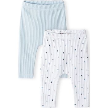 Kleidung Jungen Joggs Jeans/enge Bundhosen Minoti 2er-Pack Leggings für Babys (0-12m) Blau
