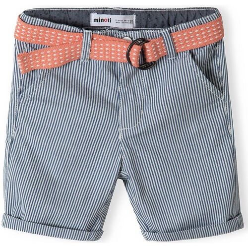 Kleidung Jungen Shorts / Bermudas Minoti Shorts mit Gürtel für Jungen (12m-8y) Blau