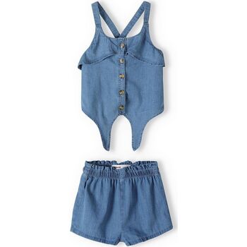 Kleidung Mädchen Kleider & Outfits Minoti Top und Shorts im Set für Mädchen (3y-14y) Blau